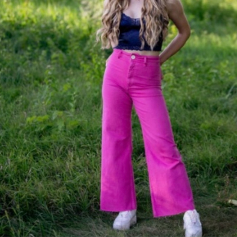 Zara Fuchsia jeans size 2